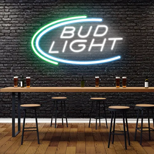 Bud Light Neon Sign - Custom Aprons Now