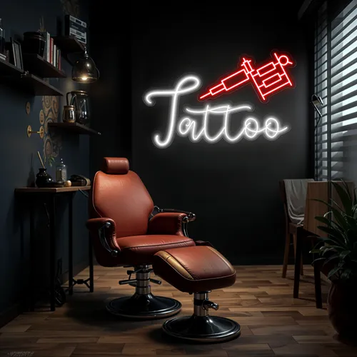 Tattoo Neon Sign - Custom Aprons Now