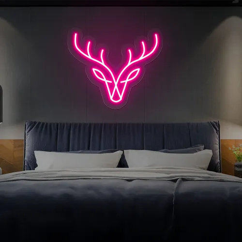 Abstract Deer Neon Sign - Custom Aprons Now