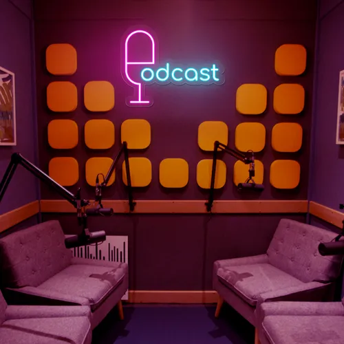 Cool Podcast Neon Sign - Custom Aprons Now