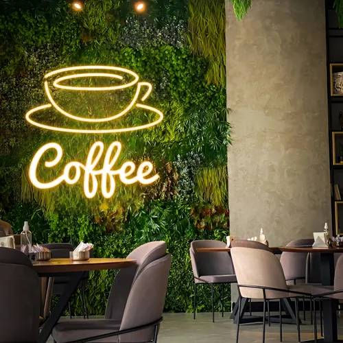 Brew & Glow Coffee Neon Sign - Custom Aprons Now