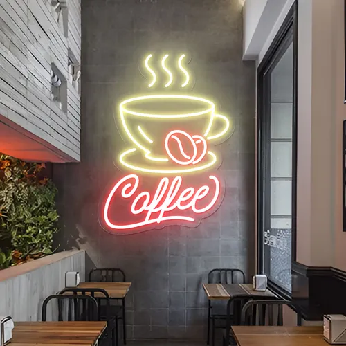 Classy Gleam Coffee Neon Sign - Custom Aprons Now