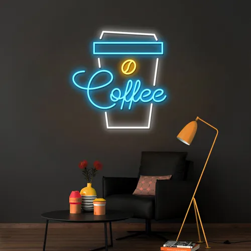 Snazzy Eye-catching Coffee Neon Sign - Custom Aprons Now