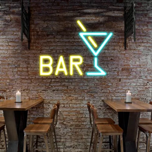 Martini Bar Neon Sign - Custom Aprons Now