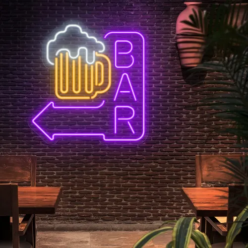 Beer Jug Bar Neon Sign - Custom Aprons Now
