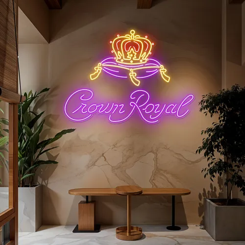 Crown Royal Neon Sign - Custom Aprons Now