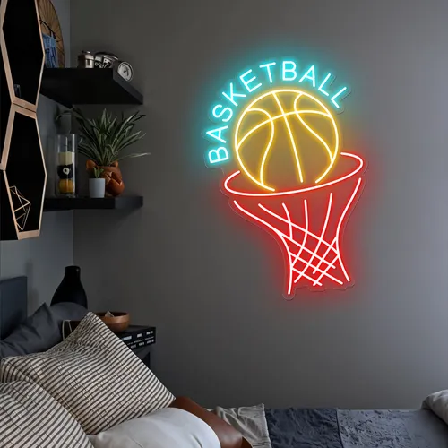 Basketball Neon Sign - Custom Aprons Now