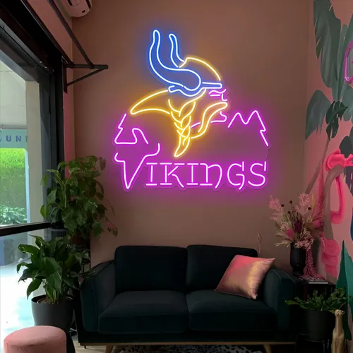 Vikings Neon Sign - Custom Aprons Now