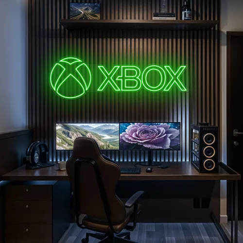 Xbox Neon Sign - Custom Aprons Now