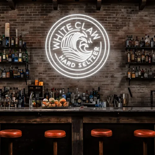 White Claw Neon Sign - Custom Aprons Now