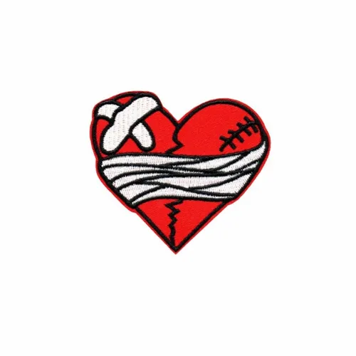 Battered Heart Patch - Custom Aprons Now