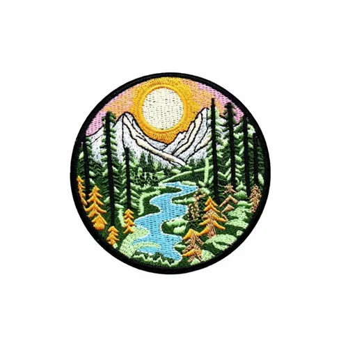 Coloful Mountain Valley Patch - Custom Aprons Now