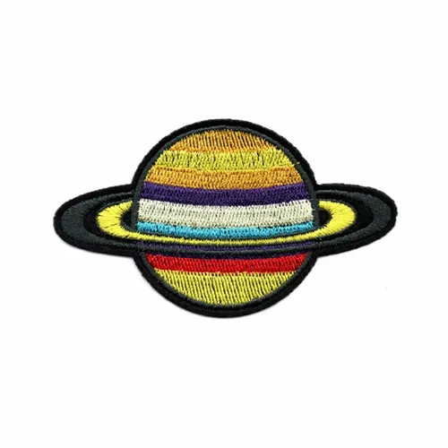 Colorful Ringed Planet Patch - Custom Aprons Now