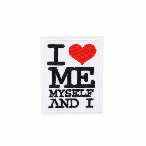 Black and White Me Myself and I Patch - Custom Aprons Now