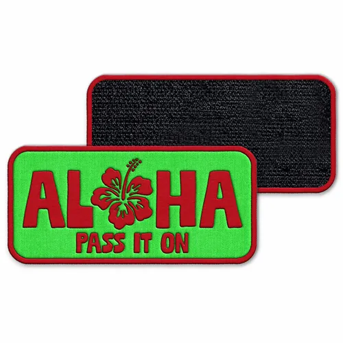 Rectangle Aloha Velcro Patch - Custom Aprons Now