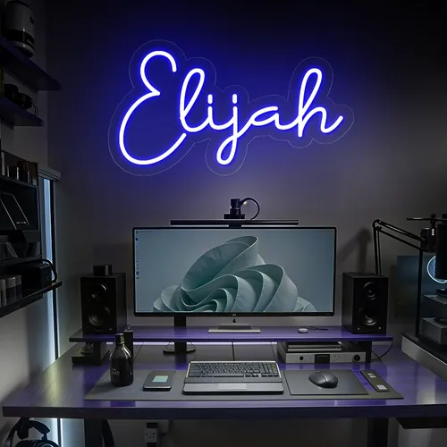 Elijah Neon Sign - Custom Aprons Now