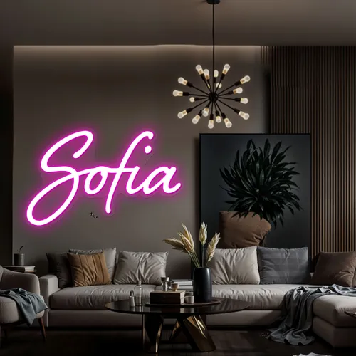Sofia Name Neon Sign - Custom Aprons Now