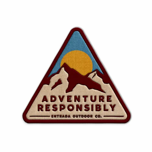 Triangle Adventure Responsibly Iron On Patch - Custom Aprons Now