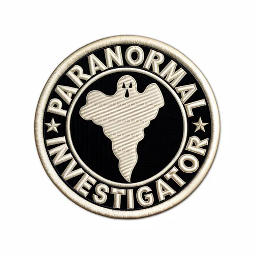 Round Paranormal Investigator Iron On Patch - Custom Aprons Now