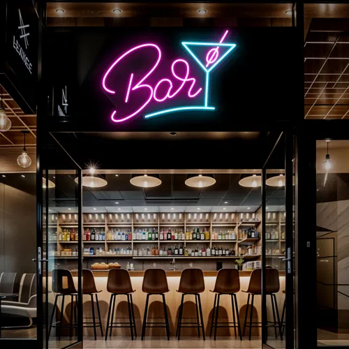 Oh Cocktail Bar Neon Sign - Custom Aprons Now