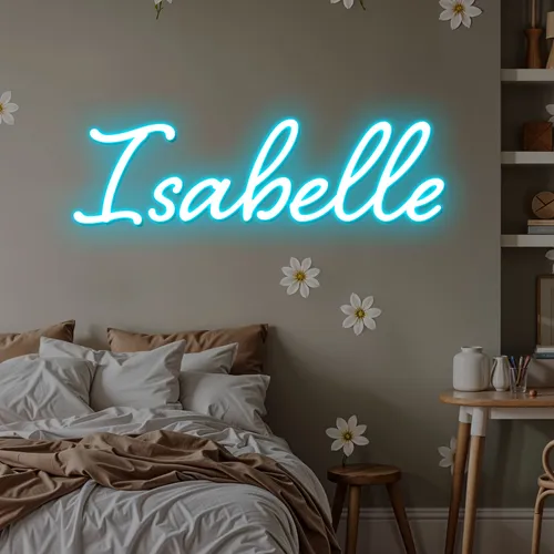 Isabelle Neon Sign - Custom Aprons Now