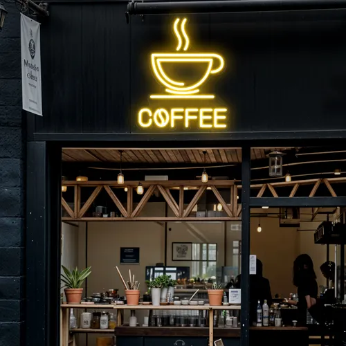 Coffee Bliss Neon Sign - Custom Aprons Now