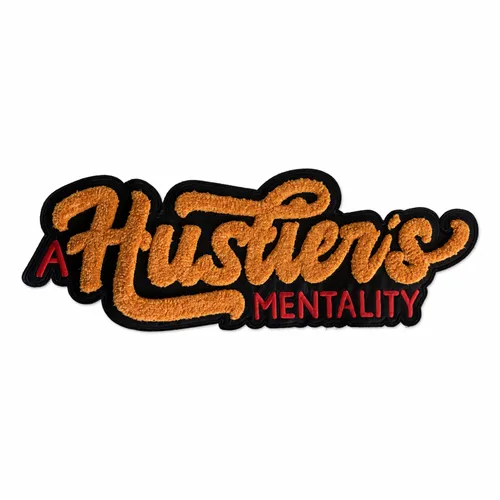 Hustler's Mentality Letterman Jacket Patch - Custom Aprons Now