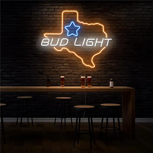 Old West Bud Light Neon Sign - Custom Aprons Now