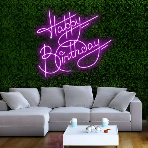 Oh So Hot Happy Birthday Neon Sign - Custom Aprons Now
