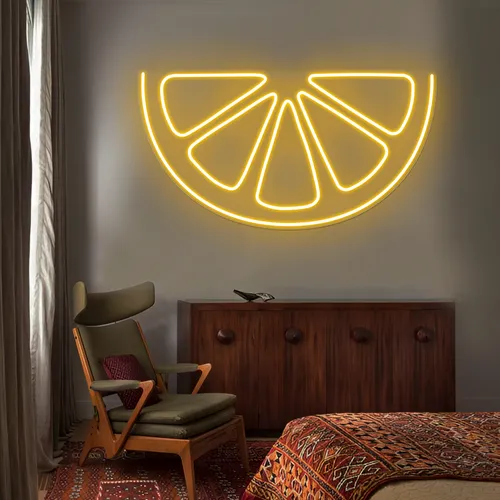 Orange Neon Sign - Custom Aprons Now
