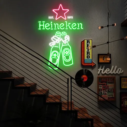 Heineken Neon Signs - Custom Aprons Now