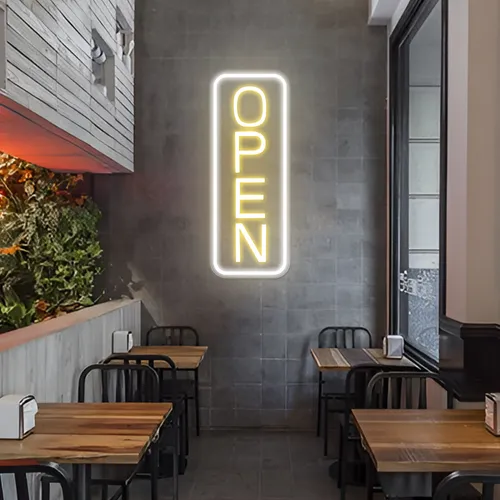 Classic Open Neon Sign - Table Covers Now