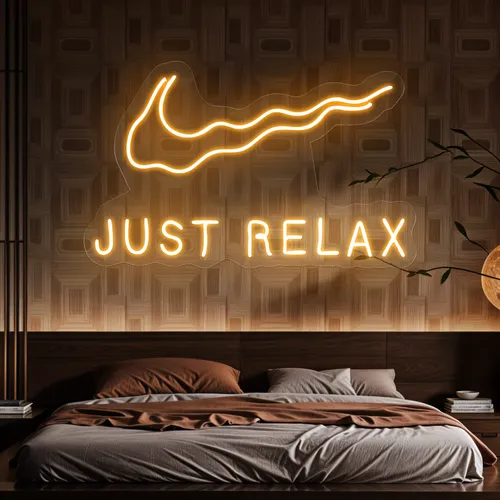 Nike Just Relax Neon Sign - Custom Aprons Now