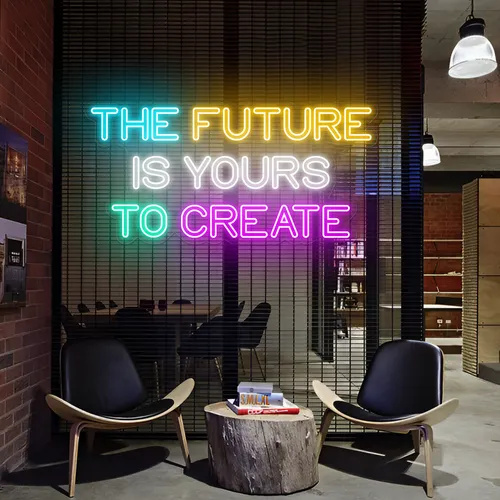 Limitless The Future is Yours to Create Neon Sign - Custom Aprons Now