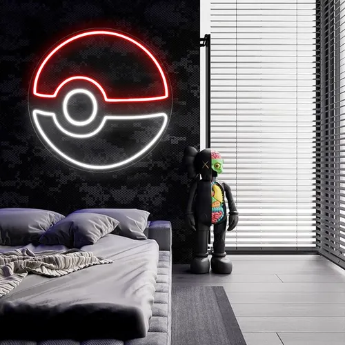 Pokéball Neon Sign - Custom Aprons Now