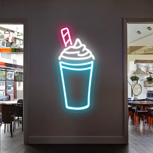 Fizz Glass Neon Sign - Custom Aprons Now