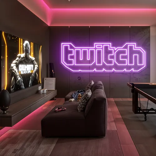 Twitch Streamer Neon Sign - Custom Aprons Now