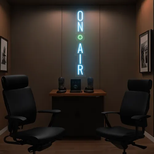 On Air Vertical Neon Sign - Custom Aprons Now
