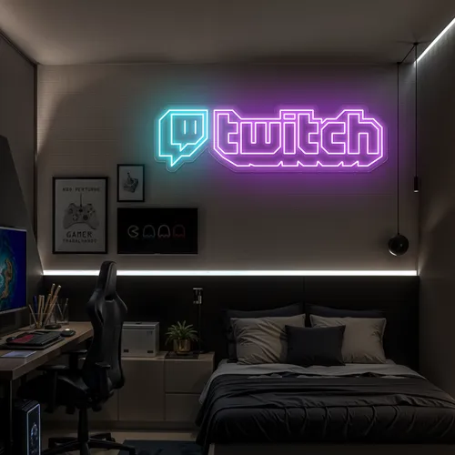 Twitch Streaming Setup Neon Sign - Custom Aprons Now