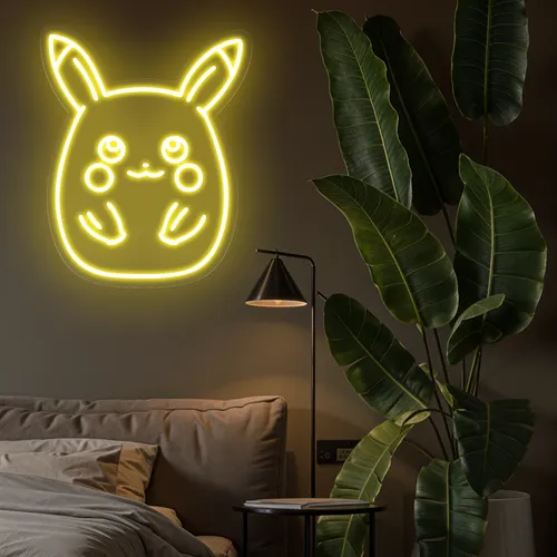 Cute Pikachu Neon Sign - Custom Aprons Now