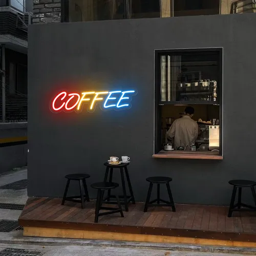 Multicolor COFFEE Neon Sign - Custom Aprons Now