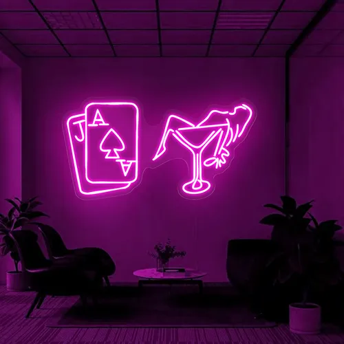 Vegas Night Neon Sign - Custom Aprons Now