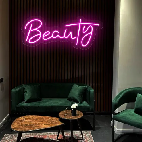 Beauty Neon Sign - Custom Aprons Now