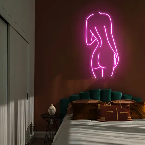 Body Outline Neon Sign - Custom Aprons Now