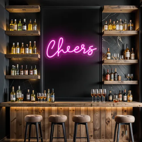 Mini Cheers Neon Sign - Custom Aprons Now