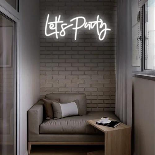 Mini Lets Party Neon sign - Custom Aprons Now