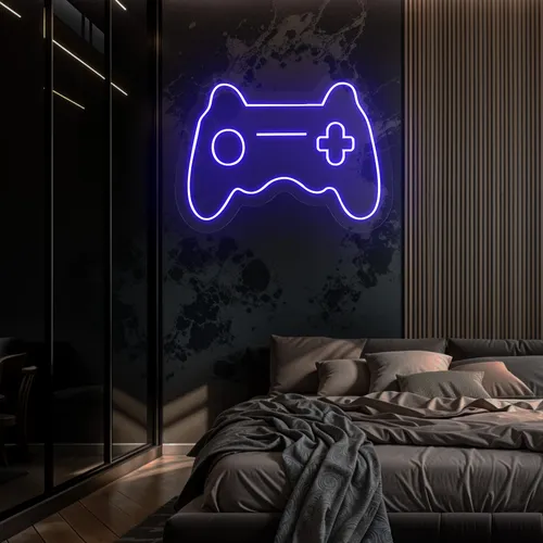 Game Controller Neon Sign - Custom Aprons Now