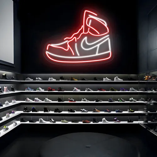 Mini Sneaker Neon Sign - Custom Aprons Now