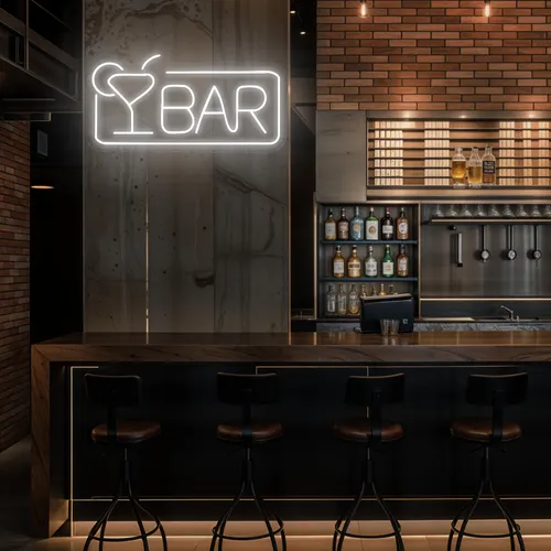 Bar Neon Sign - Custom Aprons Now