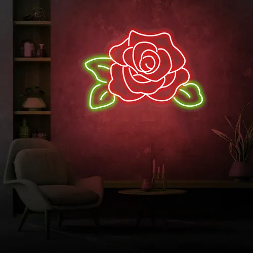 Rose Neon Sign - Table Covers Now